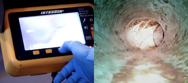 A sewer scope video inspection from High Rockies Home Inspection